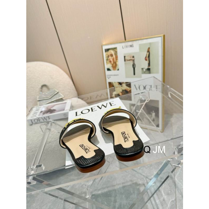Tom Ford Lizard Whitney Slide In Black