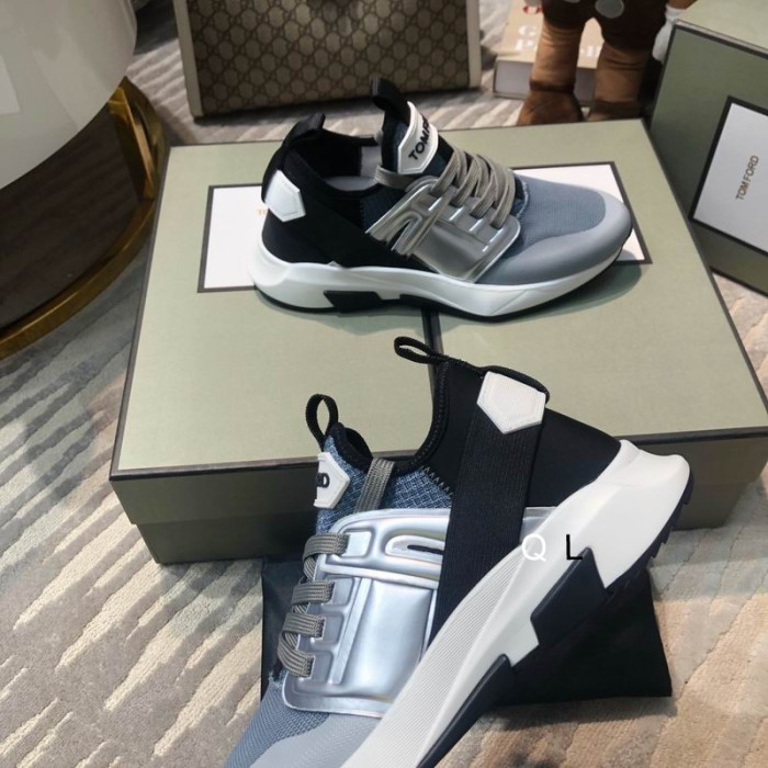 Tom Ford Nylon Mesh Jago Low-Top Sneaker In Grey02
