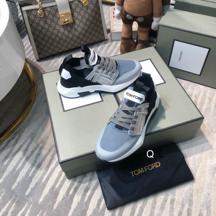Tom Ford Nylon Mesh Jago Low-Top Sneaker In Grey02