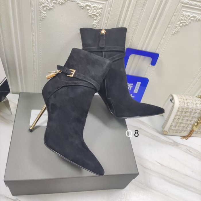 Tom Ford 10.5cm Padlock Ankle Boot In Black