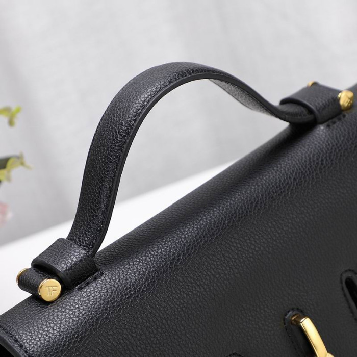 Tom Ford Womens Textured-Leather Mini Shoulder Bag In Black
