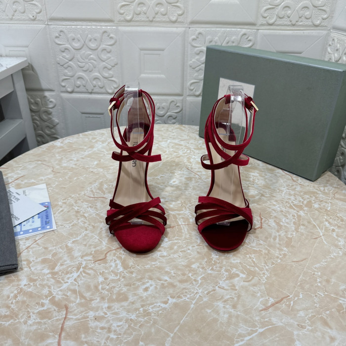 Tom Ford 10.5cm Strappy High Heel Sandal In Red