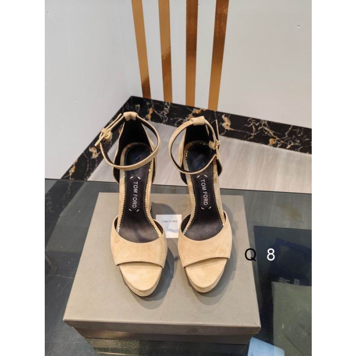 Tom Ford 14.5cm Velvet Sandals In Apricot