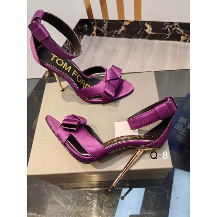 Tom Ford Metal Stiletto Sandals In Purple
