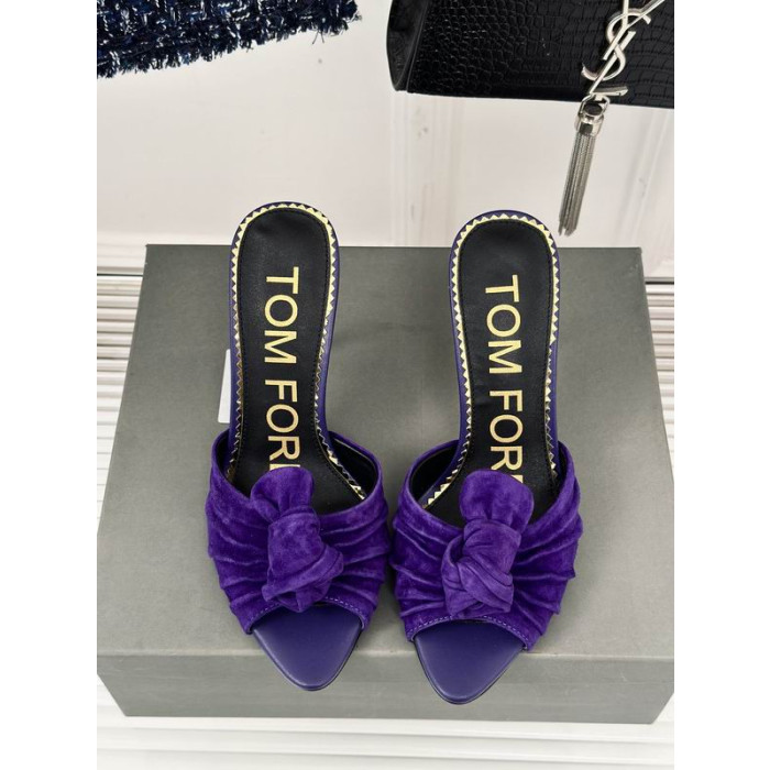 Tom Ford 10cm Metal Heel Slide In Purple