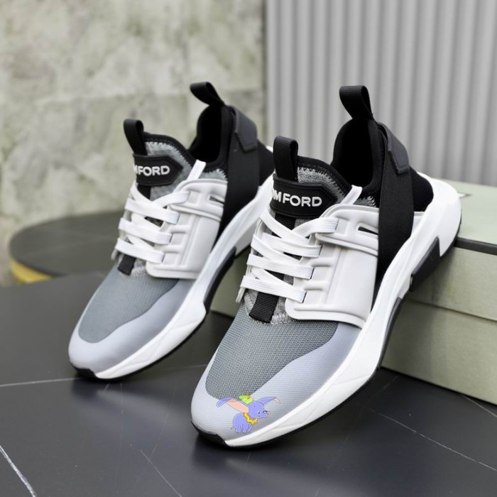 Tom Ford Nylon Mesh Jago Low-Top Sneaker In Grey13