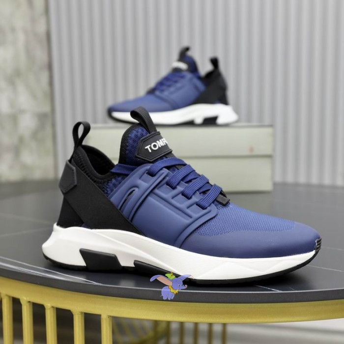 Tom Ford Nylon Mesh Jago Low-Top Sneaker In Blue14
