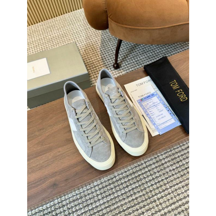 Tom Ford Suede Cambridge Sneakers In Grey 020