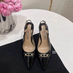 Tom Ford 10cm Patent Leather Whitney Slingback In Black