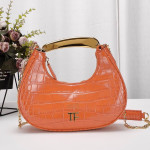 Tom Ford Womens Mini Crocodile Pattern Shoulder Bag In Orange