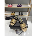 Tom Ford 4.5cm Crocodile TF Logo Slide In Gold
