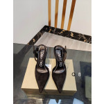 Tom Ford Velvet Asymmetric Crystal Sandal In Black02