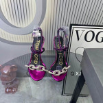 Tom Ford 10.5cm Chain Leather Sandals In Purple