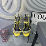 Tom Ford 10.5cm Chain Leather Sandals In Yellow