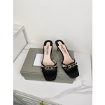 Tom Ford Laminated Printed Lizard High Heel Whitney Slide In Black