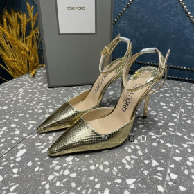 Tom Ford 10.5cm Snakeskin Pumps In Gold