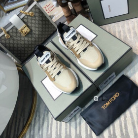 Tom Ford Nylon Mesh Jago Low-Top Sneaker In Khaki06