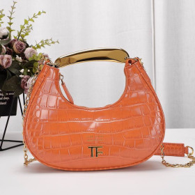Tom Ford Womens Mini Crocodile Pattern Shoulder Bag In Orange