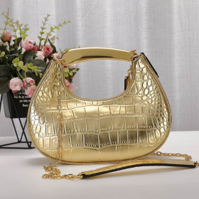 Tom Ford Womens Mini Crocodile Pattern Shoulder Bag In Gold