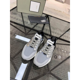 Tom Ford Nylon Mesh Jago Low-Top Sneaker In Grey12