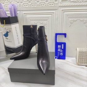 Tom Ford 10.5cm Leather Padlock Ankle Boot In Black