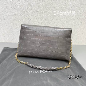Tom Ford Womens Crocodile Shoulder Bag In Grey