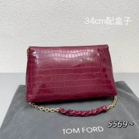 Tom Ford Womens Crocodile Shoulder Bag In Purple