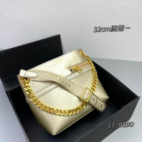 Tom Ford Embossed Shoulder Bag In Gold