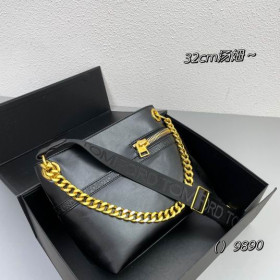 Tom Ford Embossed Shoulder Bag In Black