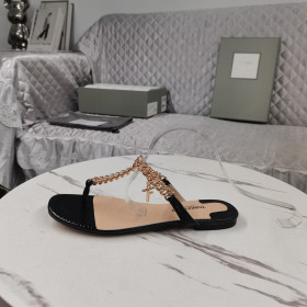 Tom Ford Zenith Chain-Embellished Lizard-Effect Leather Slide In Black