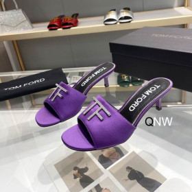Tom Ford 4.5cm Silk TF Logo Slide In Purple