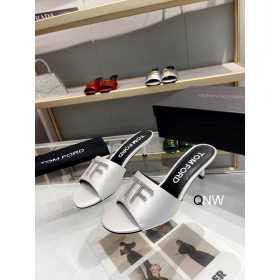 Tom Ford 4.5cm Silk TF Logo Slide In Silver