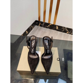 Tom Ford Velvet Asymmetric Crystal Sandal In Black02