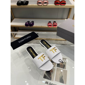 Tom Ford Crocodile TF Logo Slide In White