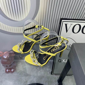 Tom Ford 10.5cm Chain Leather Sandals In Yellow