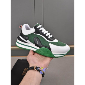 Tom Ford Leather Low-Top Sneaker In Green