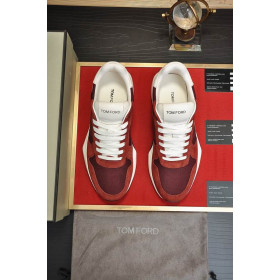 Tom Ford Sneakers Men Suede Sneakers In Red