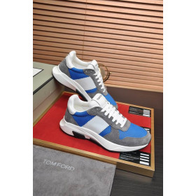 Tom Ford Sneakers Men Suede Sneakers In Grey/Blue