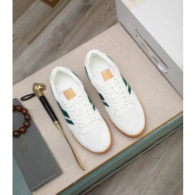 Tom Ford Suede Jackson Sneaker In White/Green