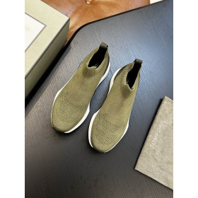 Tom Ford Mesh Low Sneakers In Army Green