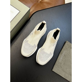 Tom Ford Mesh Low Sneakers In White