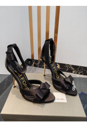 Tom Ford Metal Stiletto Sandals In Black