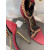 Tom Ford Leather Chain Point-Toe Ankle-Strap Sandals In Red