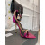 Tom Ford Patent Leather Chain Point-Toe Ankle-Strap Sandals In Rose Red