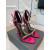 Tom Ford Patent Leather Chain Point-Toe Ankle-Strap Sandals In Rose Red