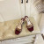 Tom Ford 6.5cm Lizard Mid Heel Slide In Claret