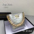 Tom Ford Thick Chain Crocodile Pattern Underarm Bag In Silver