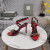 Tom Ford 10.5cm Leather Gold Chain Sandal In Red