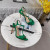 Tom Ford 10.5cm Shiny Leather Gold Metal Chain Angelina Sandal In Green