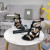 Tom Ford 11cm Shiny Stamped Crocodile Leather Paradis Cage Sandal In Black